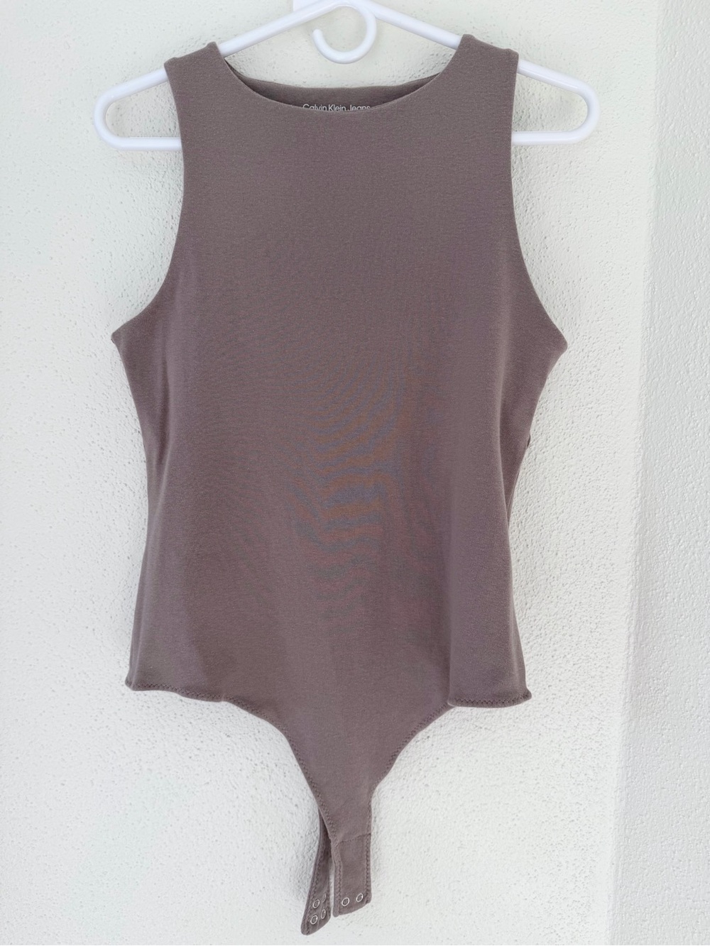 Calvin Klein Jeans Cotton Ribbed Bodysuit – Size L